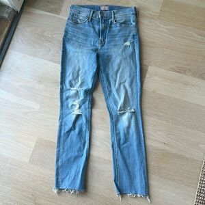 Mother jeans, the Midrise Dazzler Ankle Fray, weekend Kitten, Size 27, worn once